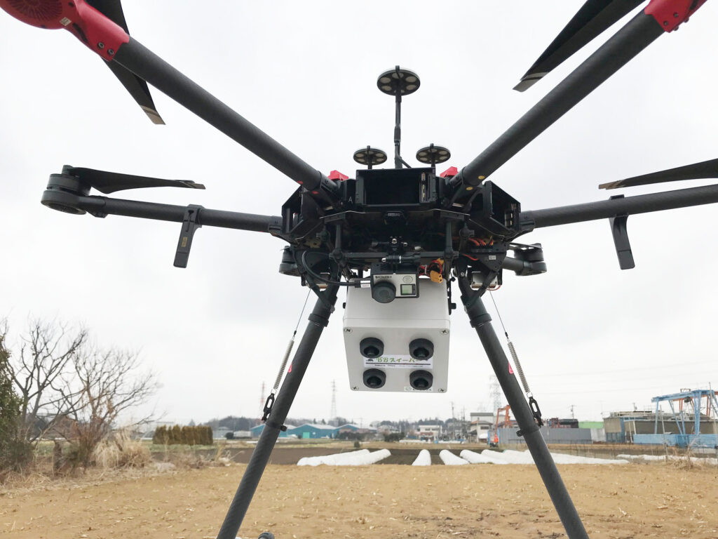 ドローンに設置したBBスイーパー